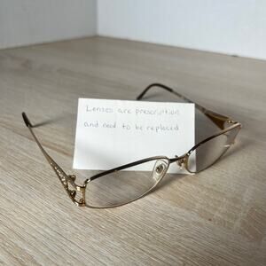 Versace Mod.1034-B 1002 Gold Metal Eyeglasses Frames 55-15 135 Italy